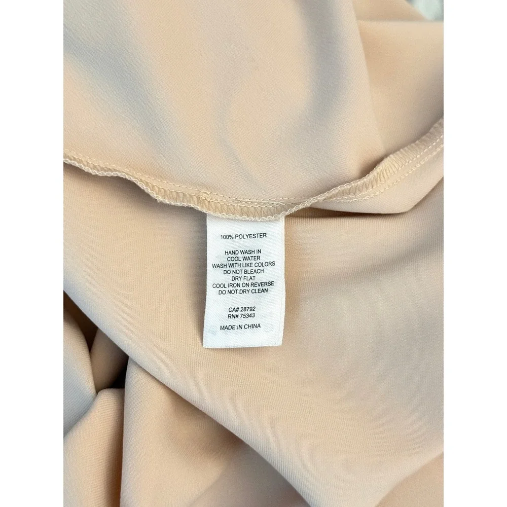 Rachel Zoe Satin Midi Slip Skirt 12 Champagne Minimalist
